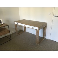 desk with white drawers